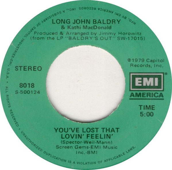 Long John Baldry : You've Lost That Lovin' Feelin' (7", Single)