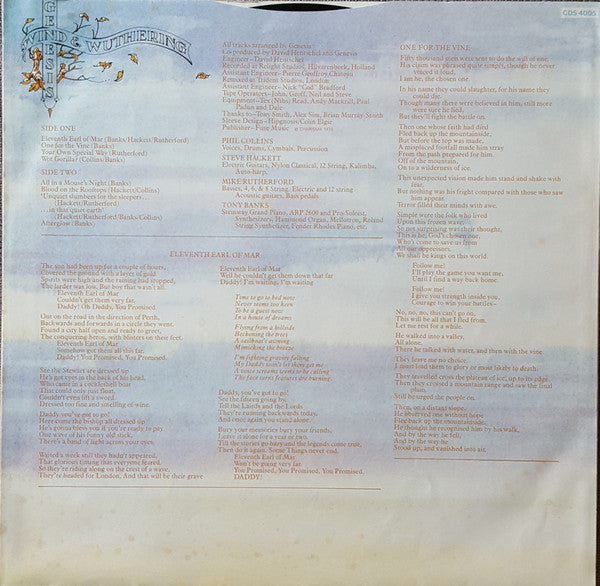 Genesis : Wind & Wuthering (LP, Album, RE, Blu)