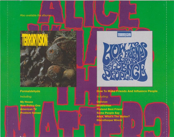 Terrorvision : Alice What's The Matter? (CD, Single, CD1)