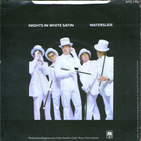 The Dickies : Nights In White Satin (7", Single, M/Print, Whi)