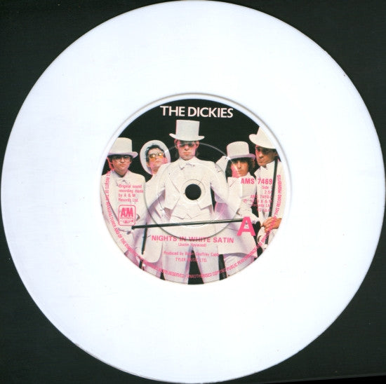 The Dickies : Nights In White Satin (7", Single, M/Print, Whi)