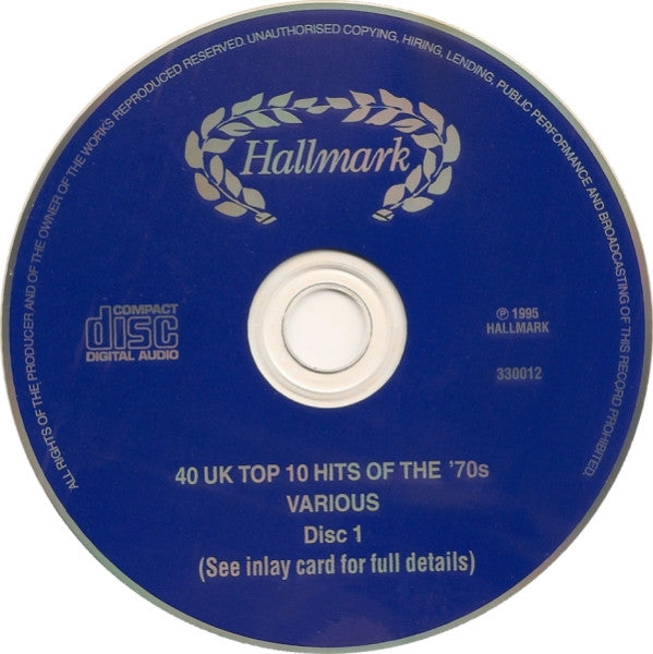 Various : 40 UK Top 10 Hits Of The 70s (2xCD, Comp, Par)