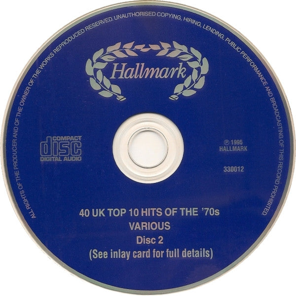 Various : 40 UK Top 10 Hits Of The 70s (2xCD, Comp, Par)