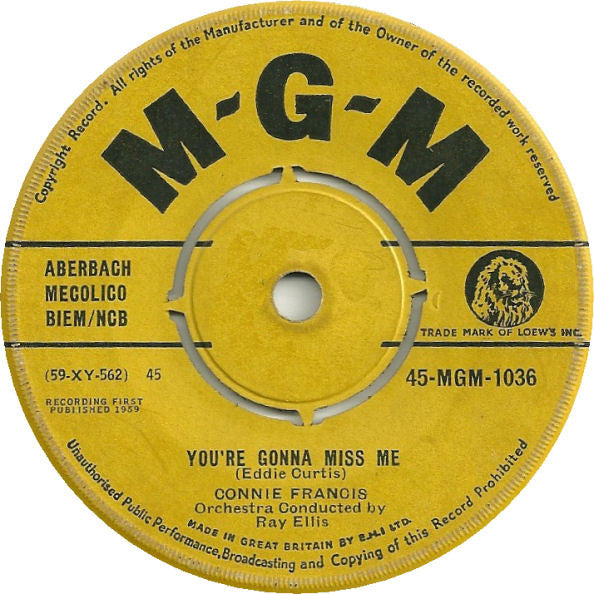 Connie Francis : Plenty Good Lovin' (7", Single)