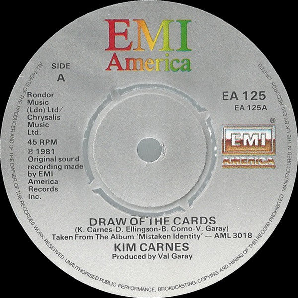 Kim Carnes : Draw Of The Cards (7", Single, Pus)