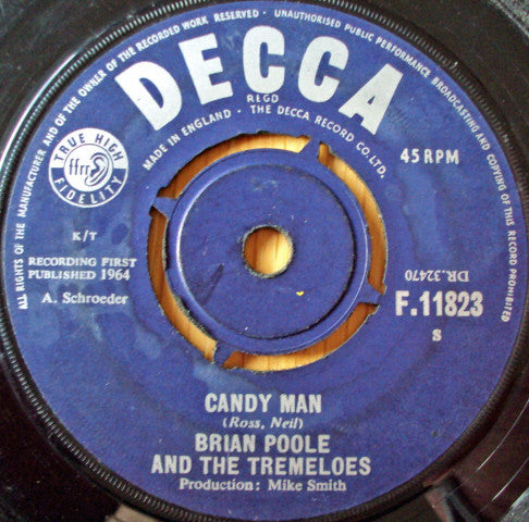 Brian Poole & The Tremeloes : Candy Man (7", Single)