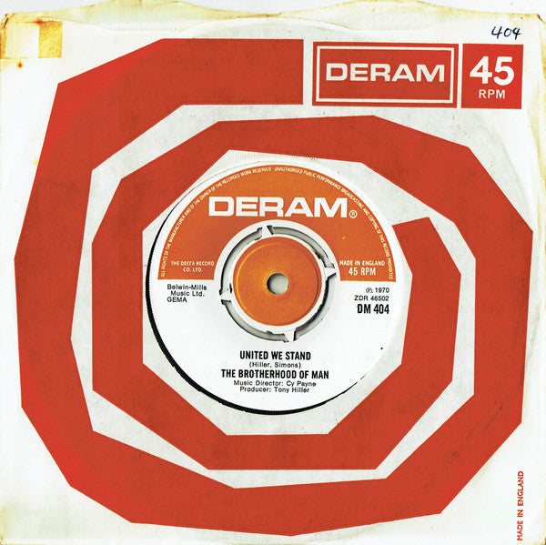 Brotherhood Of Man : United We Stand (7", Single, RE)