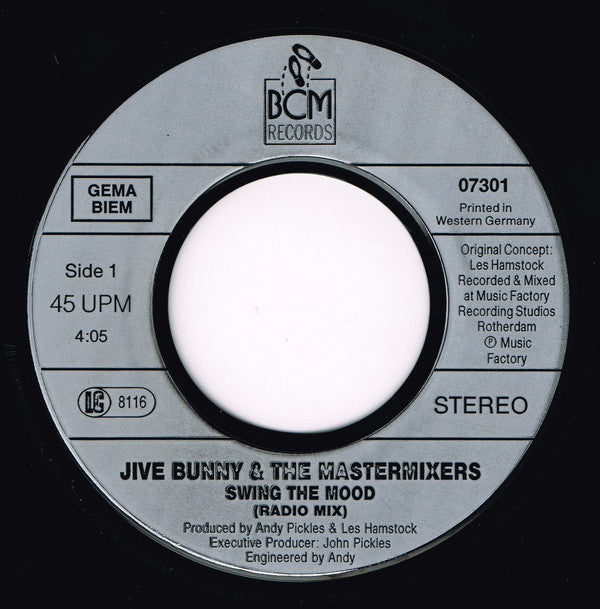 Jive Bunny And The Mastermixers : Swing The Mood (7", Single, Inj)