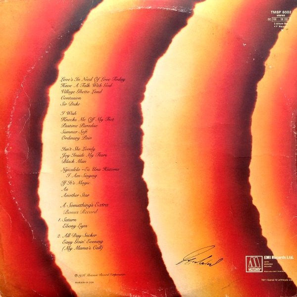 Stevie Wonder : Songs In The Key Of Life  (2xLP, Gat + 7", P/Mixed + Album)