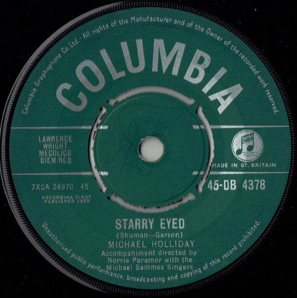 Michael Holliday : Starry Eyed (7", Single)