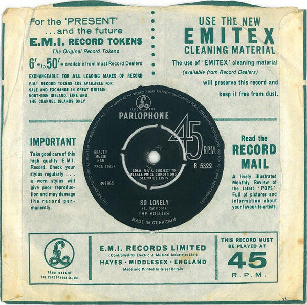 The Hollies : Look Through Any Window (7", Single)