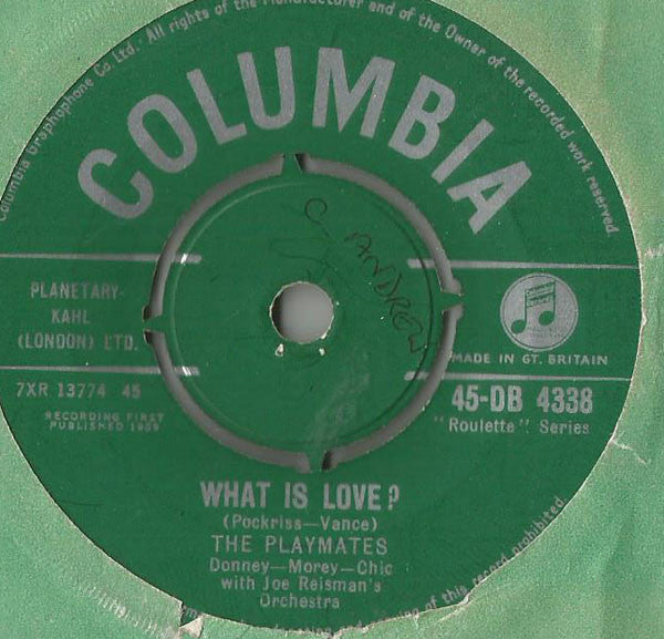 The Playmates : What Is Love?  (7")