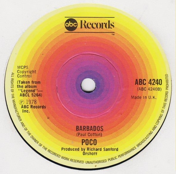 Poco (3) : Crazy Love / Barbados (7")