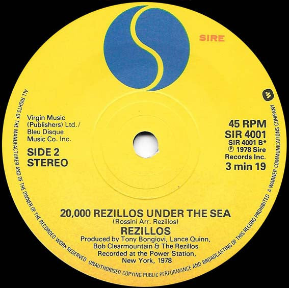 The Rezillos : Top Of The Pops (7", Single)