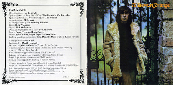 Al Stewart : Orange (CD, Album, RE)