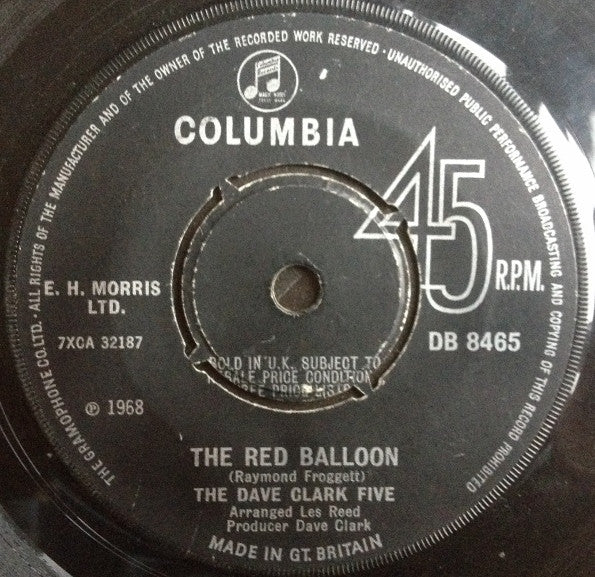 The Dave Clark Five : The Red Balloon (7", Single, Pus)