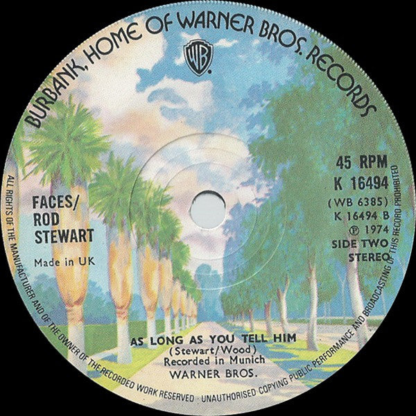 Faces (3) / Rod Stewart : You Can Make Me Dance, Sing Or Anything (Even Take The Dog For A Walk, Mend A Fuse, Fold Away The Ironing Board, Or Any Other Domestic Short Comings) (7", Single)