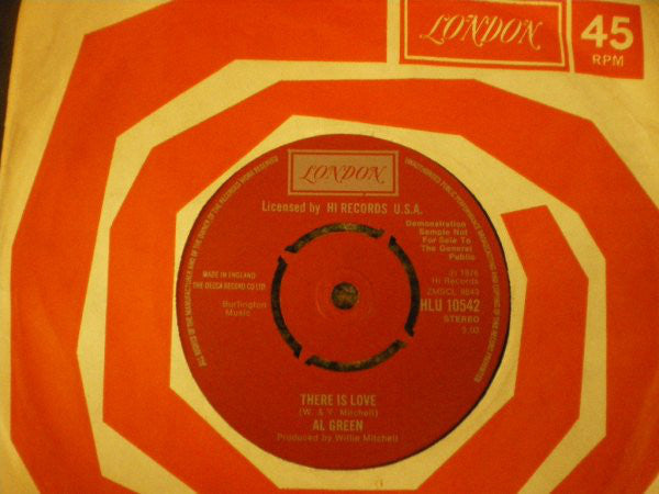 Al Green : Keep Me  Crying / There Is Love (7", Promo)