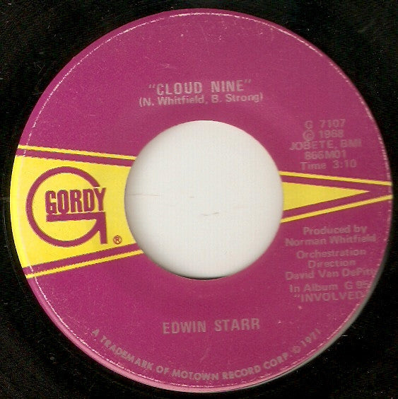 Edwin Starr : Funky Music Sho Nuff Turns Me On / Cloud Nine (7")