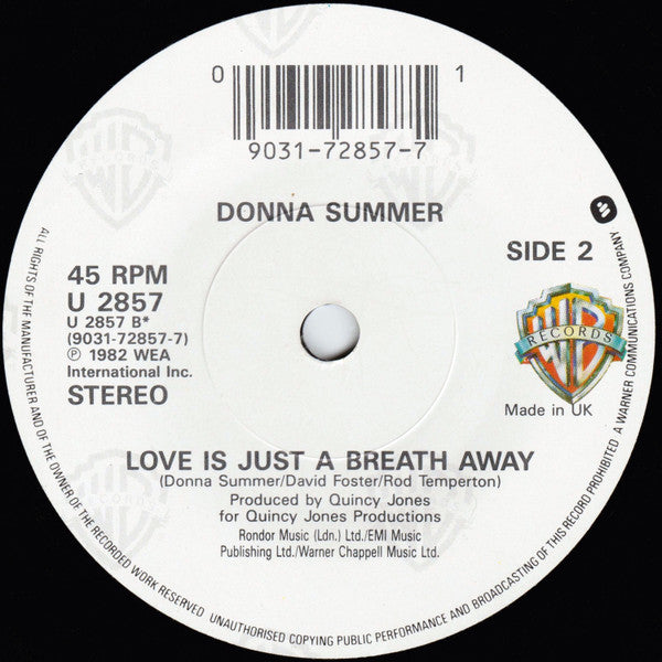 Donna Summer : State Of Independence (7", Single, RE)