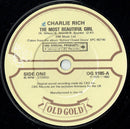 Charlie Rich : The Most Beautiful Girl / Behind Closed Doors (7", Single)