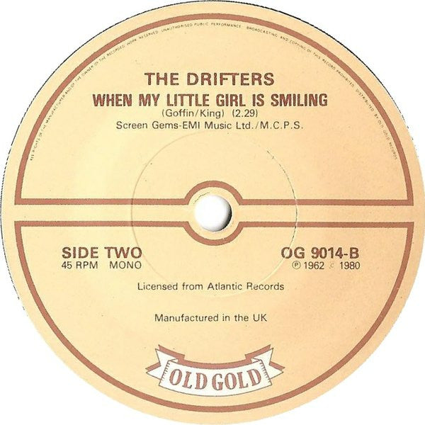 The Drifters : Save The Last Dance For Me / When My Little Girl Is Smiling (7", Mono)