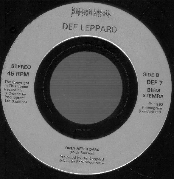 Def Leppard : Let's Get Rocked (7", Jukebox)