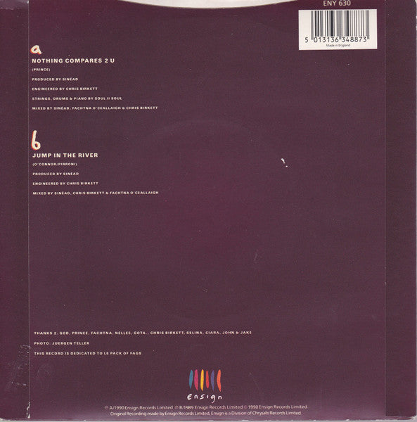 Sinéad O'Connor : Nothing Compares 2 U (7", Single, Whi)