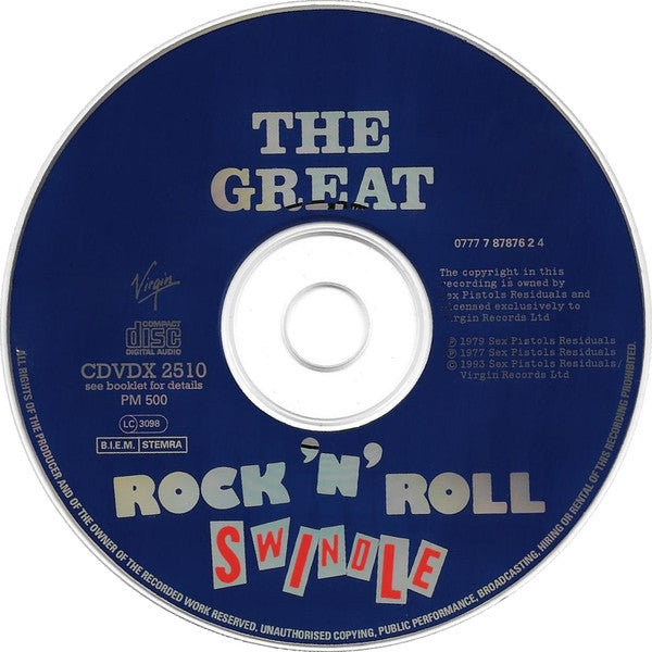 Sex Pistols : The Great Rock 'N' Roll Swindle (CD, Album, RM)