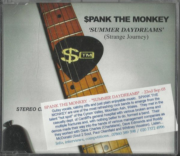 Spank The Monkey : Summer Daydreams (Strange Journey) (CD, Single)