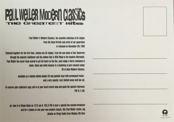 Paul Weller : Modern Classics - The Greatest Hits (CD, Comp)