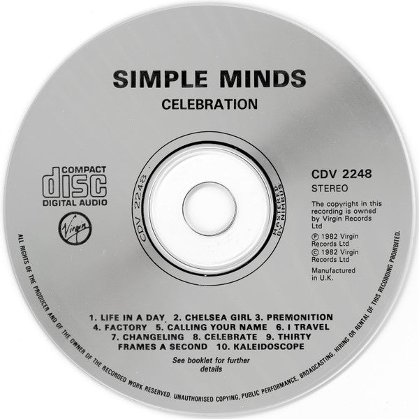 Simple Minds : Celebration (CD, Comp)