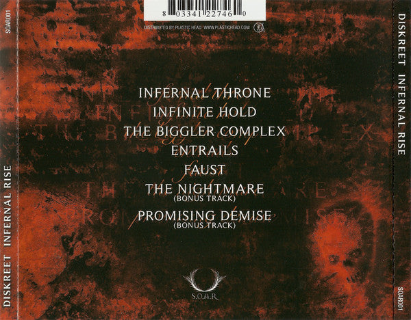 Diskreet (2) : Infernal Rise (CD, Sli)