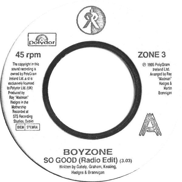 Boyzone : So Good (7", Single, Jukebox,  )