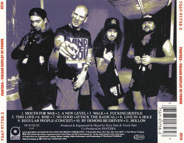 Pantera : Vulgar Display Of Power (CD, Album, RE, RP)