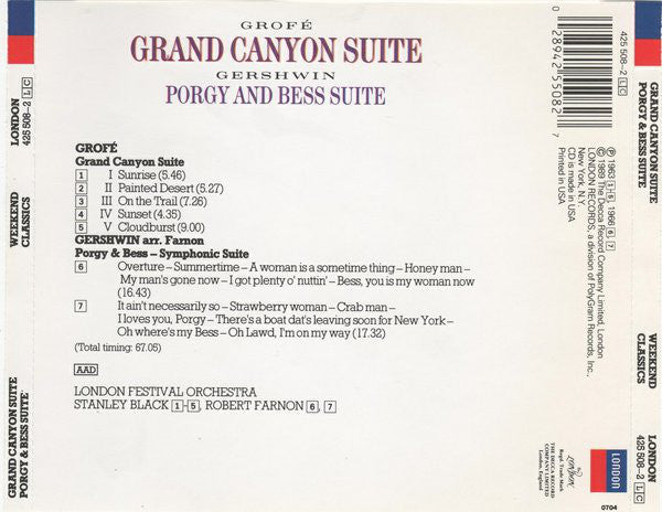 Ferde Grofé, George Gershwin, London Festival Orchestra : Grand Canyon Suite / Porgy And Bess Suite (CD)