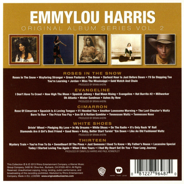 Emmylou Harris : Original Album Series Vol.2 (5xCD, Album, RE + Box, Comp)