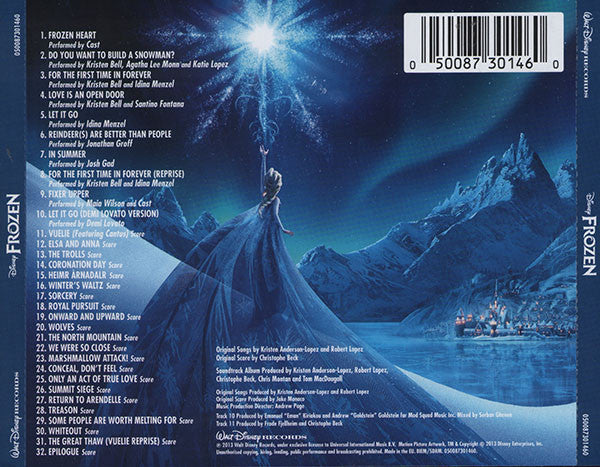 Kristen Anderson-Lopez And Robert Lopez, Christophe Beck : Disney Frozen Soundtrack (CD, Album)