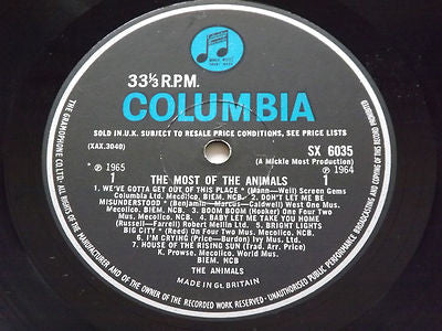 The Animals : The Most Of The Animals (LP, Comp, Mono, Blu)