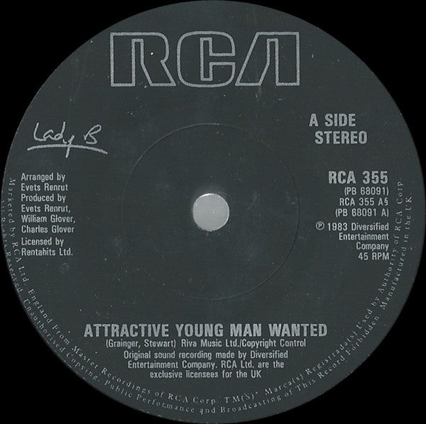 Lady B (2) : Attractive Young Man Wanted (7", Single)