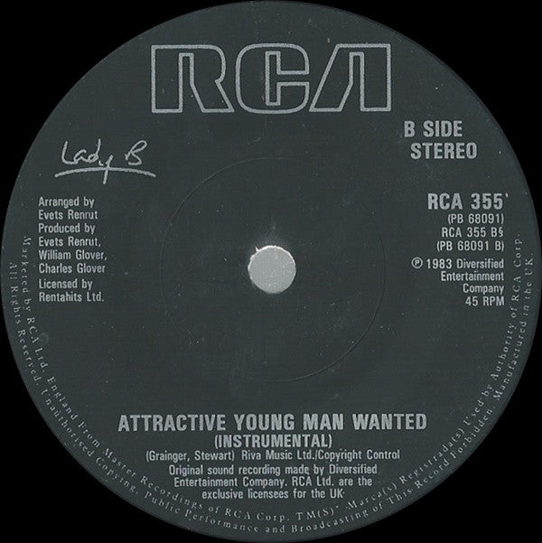 Lady B (2) : Attractive Young Man Wanted (7", Single)