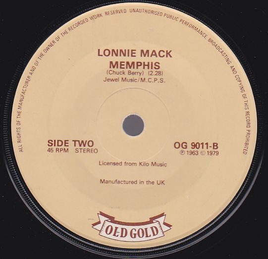 Chris Montez / Lonnie Mack : Let's Dance / Memphis (7", Single, RP, Lab)