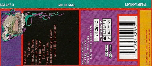 Mr. Bungle : Mr. Bungle (CD, Album)