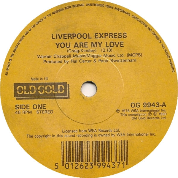 Liverpool Express : You Are My Love / Every Man Must Have A Dream (7", Single)