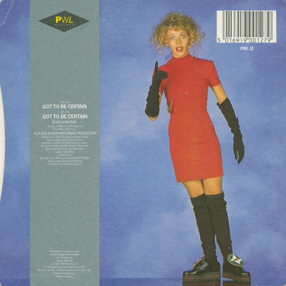 Kylie Minogue : Got To Be Certain (7", Single, Pap)