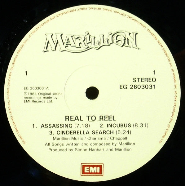 Marillion : Real To Reel (LP, Album)