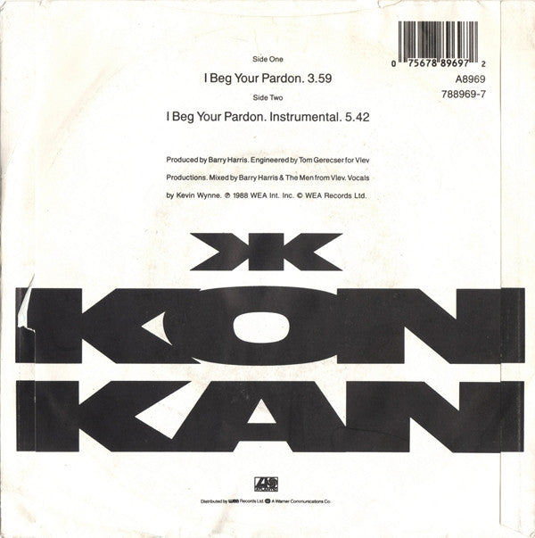 Kon Kan : I Beg Your Pardon (7", Single)