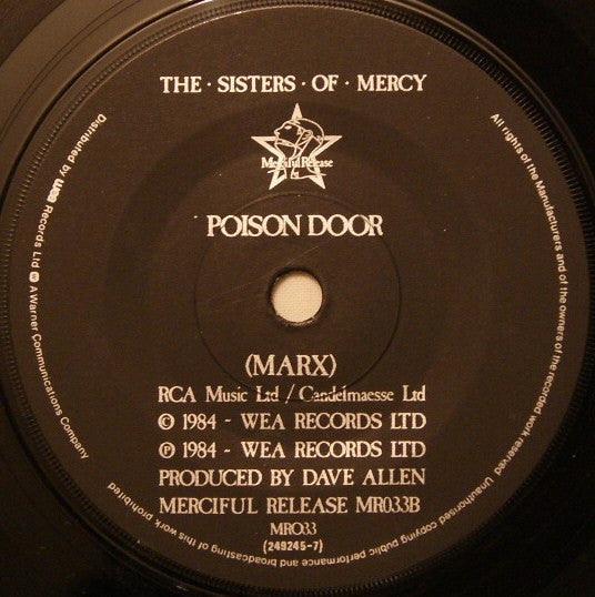 The Sisters Of Mercy : Walk Away / Poison Door (7", Single, PRS)