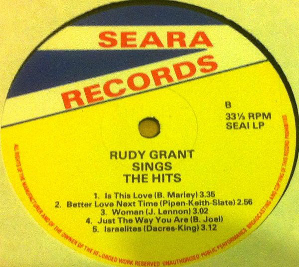 Rudy Grant : Sings The Hits (LP, Album)
