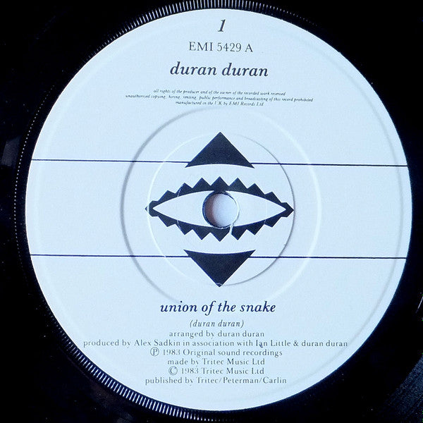 Duran Duran : Union Of The Snake (7", Single, Pap)